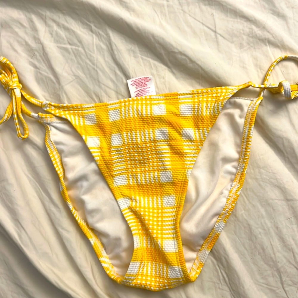 Plaid Yellow cheeky target bikini bottoms